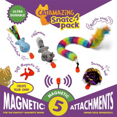 Show full view: Cat Amazing Snatch Magnetic Teaser Wand Cat Toy Attachments, 5 count slide 2 of 9
