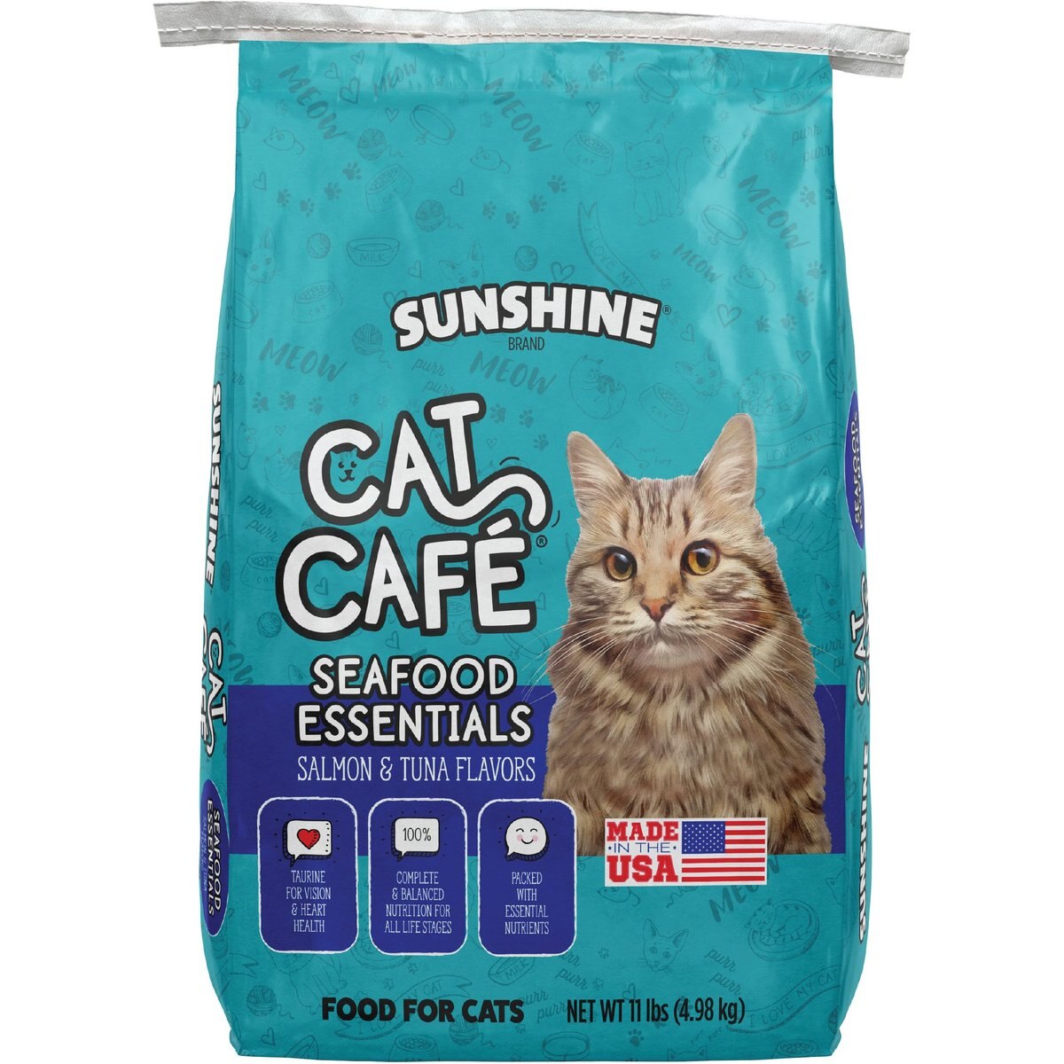 Cat Cafe Seafood Essentials Salmon & Tuna Dry Cat Food, 11-lb bag
