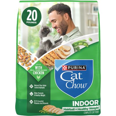 Cat Chow Cat Chow Indoor Hairball & Healthy Weight Dry Cat Food, 20-lb bag