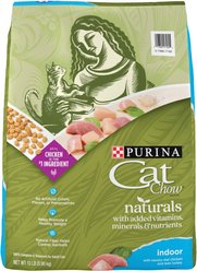 Cat Chow Naturals Indoor with Real Chicken & Turkey Dry Cat Food, 13-lb bag