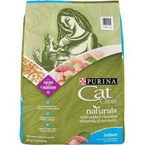 Cat Chow Naturals Indoor with Real Chicken & Turkey Dry Cat Food, 13-lb bag