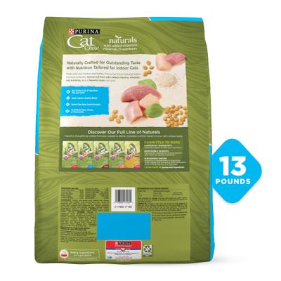 Show full view: Cat Chow Naturals Indoor with Real Chicken & Turkey Dry Cat Food, 13-lb bag slide 3 of 10