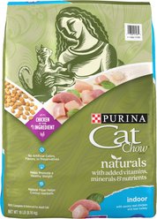 Cat Chow Naturals Indoor with Real Chicken & Turkey Dry Cat Food, 18-lb bag