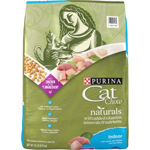 Cat Chow Naturals Indoor with Real Chicken & Turkey Dry Cat Food, 18-lb bag