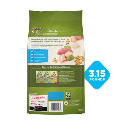 Show full view: Cat Chow Naturals Indoor with Real Chicken & Turkey Dry Cat Food, 3.15-lb bag slide 3 of 11
