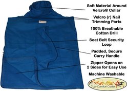 Cat-in-the-bag E-Z-Zip Cat Carrier Bag, Cobalt, Large slide 2 of 9
