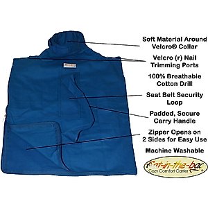 Cat-in-the-bag E-Z-Zip Cat Carrier Bag, Cobalt, Large
