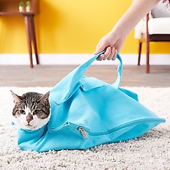 Cat-in-the-bag E-Z-Zip Cat Carrier Bag, Light Blue, Small slide 1 of 9