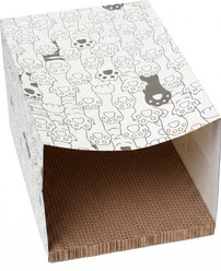 Cat Lures Feline Fun Zone BW Paws Design Scratchers Cat Toy, White