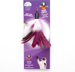Cat Lures Puff Catty Attachment Teasers-Wands Cat Toy, Magenta