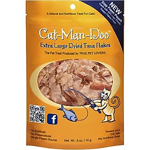 Cat-Man-Doo Extra Large Dried Tuna Flakes Cat & Dog Treats, 0.5-oz bag