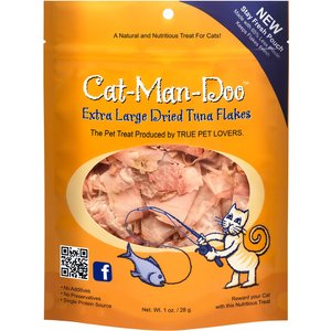Cat-Man-Doo Extra Large Dried Tuna Flakes Cat & Dog Treats, 1-oz bag