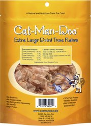 Cat-Man-Doo Extra Large Dried Tuna Flakes Cat & Dog Treats, 1-oz bag slide 2 of 5