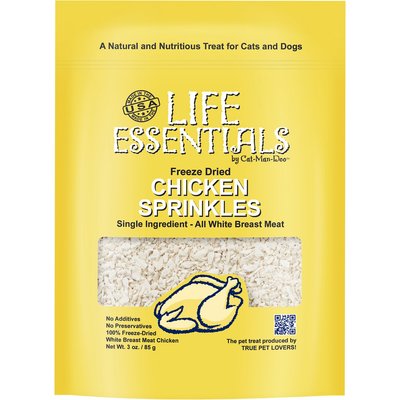 Cat-Man-Doo Cat-Man-Doo Life Essentials Freeze-Dried Chicken Sprinkles Dog & Cat Treats, 3-oz bag