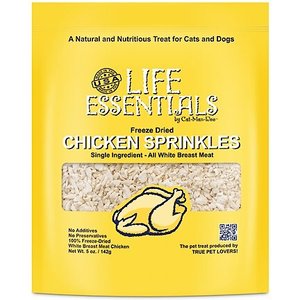 Cat-Man-Doo Life Essentials Freeze-Dried Chicken Sprinkles Dog & Cat Treats, 5-oz bag