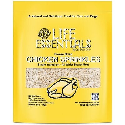 Cat-Man-Doo Cat-Man-Doo Life Essentials Freeze-Dried Chicken Sprinkles Dog & Cat Treats, 5-oz bag