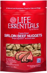 Cat-Man-Doo Life Essentials Sirloin Beef Nuggets Freeze-Dried Cat & Dog Treats, 3-oz bag