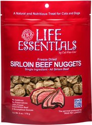 Cat-Man-Doo Life Essentials Sirloin Beef Nuggets Freeze-Dried Cat & Dog Treats, 6-oz bag