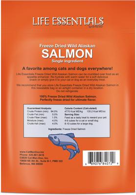 Show full view: Cat-Man-Doo Life Essentials Wild Alaskan Salmon Freeze-Dried Cat & Dog Treats, 2-oz bag slide 3 of 9