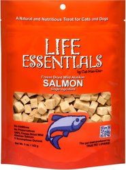 Cat-Man-Doo Life Essentials Wild Alaskan Salmon Freeze-Dried Cat & Dog Treats, 5-oz bag