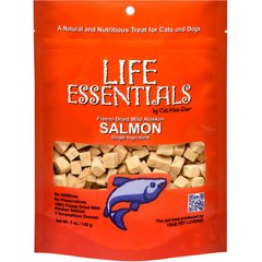 Cat-Man-Doo Life Essentials Wild Alaskan Salmon Freeze-Dried Cat & Dog Treats, 5-oz bag
