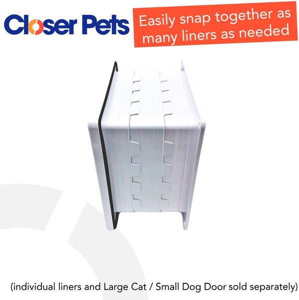 Show full view: Cat Mate 2-inch Wall Liner Door Accessory, White, Large slide 4 of 6