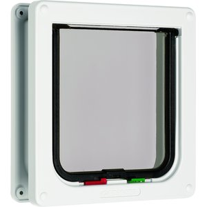 Cat Mate 4-Way Locking Cat Flap with Door Liner, White