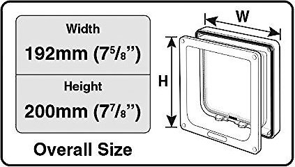 Cat Mate 4-Way Locking Cat Flap with Door Liner