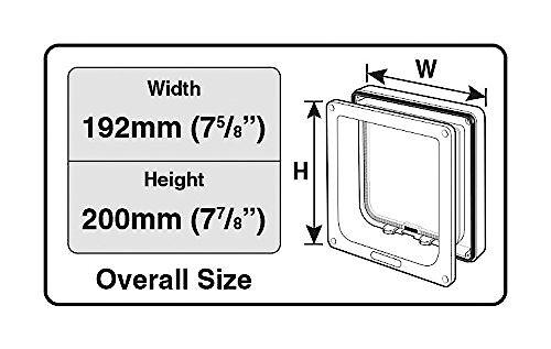 Show full view: Cat Mate 4-Way Locking Cat Flap with Door Liner, White slide 4 of 8