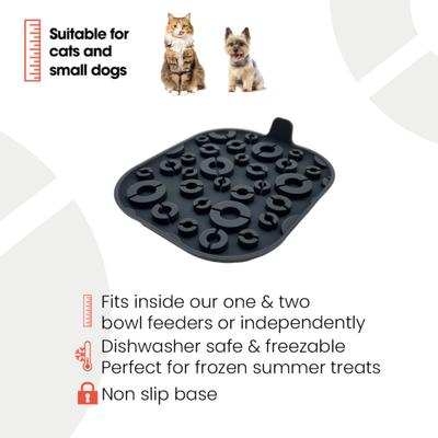 Show full view: Cat Mate Automatic Feeder Cat Lick Mat Slow Feed Insert, Gray slide 2 of 8