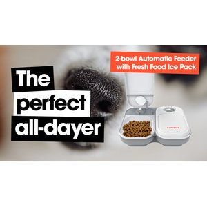 Cat Mate C200 2-Bowl Automatic Dog & Cat Feeder, 4-cup