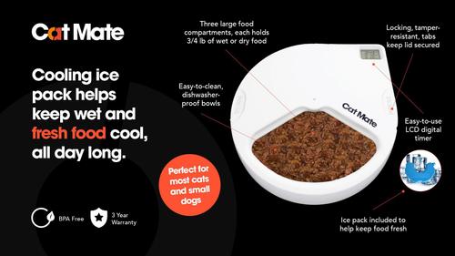 Show full view: Cat Mate C300 Automatic Dog & Cat Feeder, 3-cup slide 3 of 9
