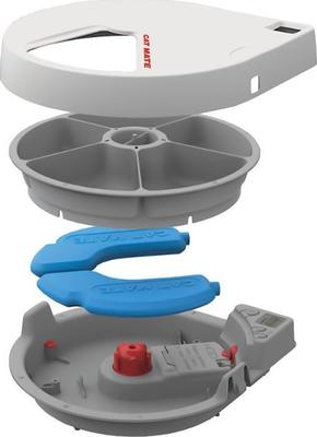 Show full view: Cat Mate C500 Digital 5 Meal Automatic Dog & Cat Feeder + C500 Auto Feeder Replacement Ice Pack, 4 count slide 7 of 10