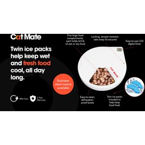 Cat Mate C500 Digital 5 Meal Automatic Dog & Cat Feeder