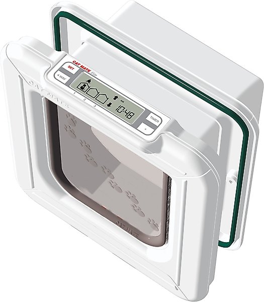 Cat Mate ペットドア エリート　ホワイト Amazon.com : Cat Mate Elite I.D. Disc Cat Door with Timer