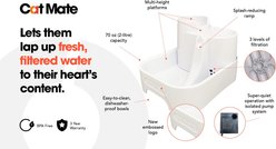 Cat Mate Plastic Cat Fountain, 67.6-oz slide 2 of 8