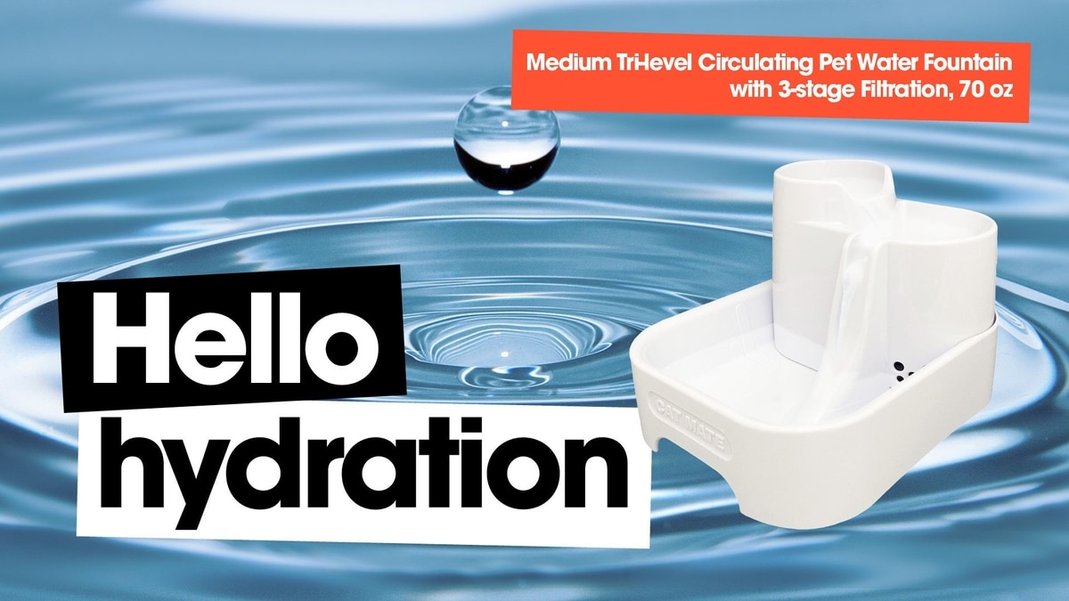 CAT MATE Plastic Cat Fountain,