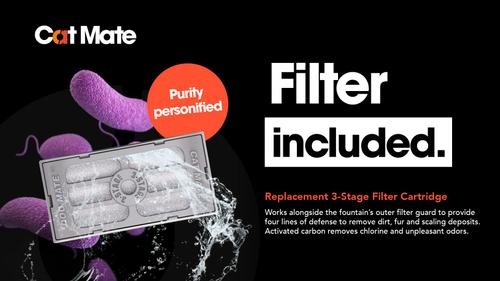 Show full view: Cat Mate Plastic Cat Fountain, 67.6-oz slide 4 of 11