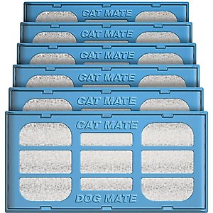 Cat Mate Replacement Filter Cartridges for Cat Mate Fountains, 6 count