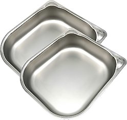 Cat Mate Stainless Steel Bowl Inserts for Cat Mate One & Two Meal Automatic Cat Feeders Cat Bowl Inserts, Small, 2 count