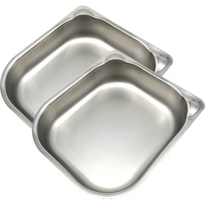 Cat Mate Stainless Steel Bowl Inserts for Cat Mate One & Two Meal Automatic Cat Feeders Cat Bowl Inserts, Small, 2 count