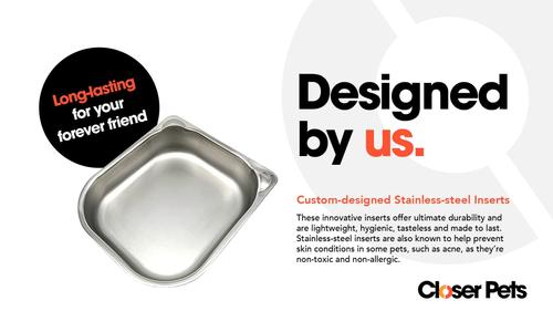 Show full view: Cat Mate Stainless Steel Bowl Inserts for Cat Mate One & Two Meal Automatic Cat Feeders Cat Bowl Inserts, Small, 2 count slide 2 of 7