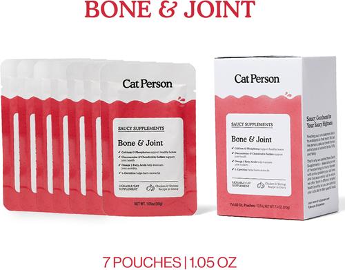 Show full view: Cat Person by Weruva Bone & Joint Chicken & Shrimp Puree Lickable Joint Supplement for Cats, 1.05-oz pouch, case of 7 slide 3 of 9