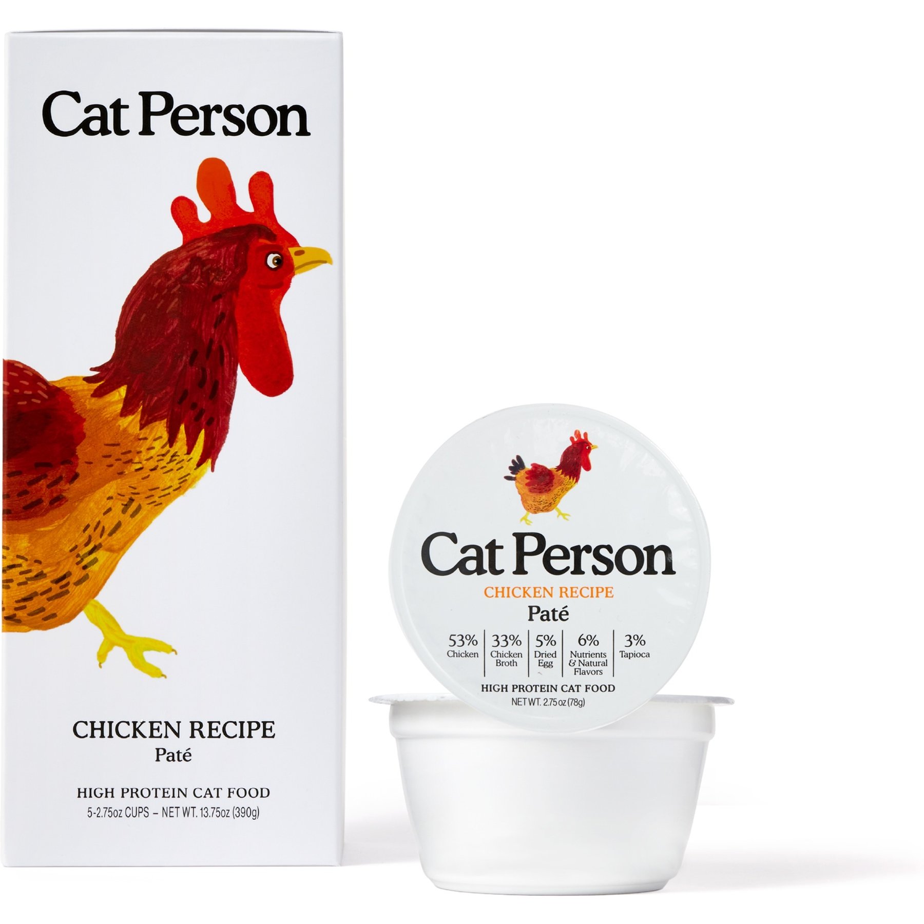 Cat Person by Weruva Chicken Grain-Free Pate Wet Cat Food, 2.75-oz cup, case of 5