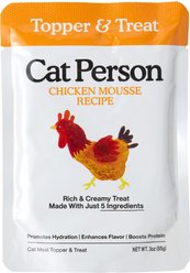Cat Person by Weruva Chicken Mousse Grain-Free Wet Cat Food Topper, 3-oz pouch, case of 4