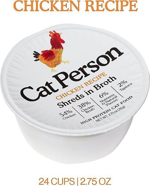 Cat Person by Weruva Chicken Shreds in Broth Grain-Free Wet Cat Food