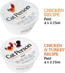 Cat Person by Weruva Chicken & Turkey Variety Pack Grain-Free Pate Wet Cat Food, 2.75-oz cup, case of 8 slide 2 of 8