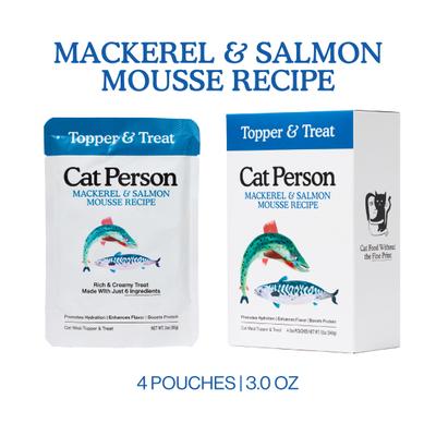 Show full view: Cat Person by Weruva Mackerel & Salmon Mousse Grain-Free Wet Cat Food Topper, 3-oz pouch, case of 4 slide 3 of 9