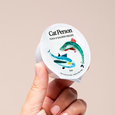 Show full view: Cat Person by Weruva Salmon & Mackerel Grain-Free Pate Wet Cat Food, 2.75-oz cup, case of 5 slide 3 of 11