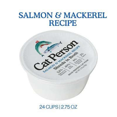 Show full view: Cat Person by Weruva Salmon & Mackerel Shreds in Broth Grain-Free Wet Cat Food, 2.75-oz cup, case of 24 slide 3 of 8